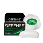 12 Pack Defense Soap Peppermint Bar with Dish and Loofah