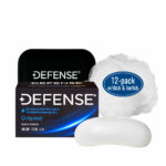 Pack of 12-Original Defense Soap Bar with Dish and Loofah